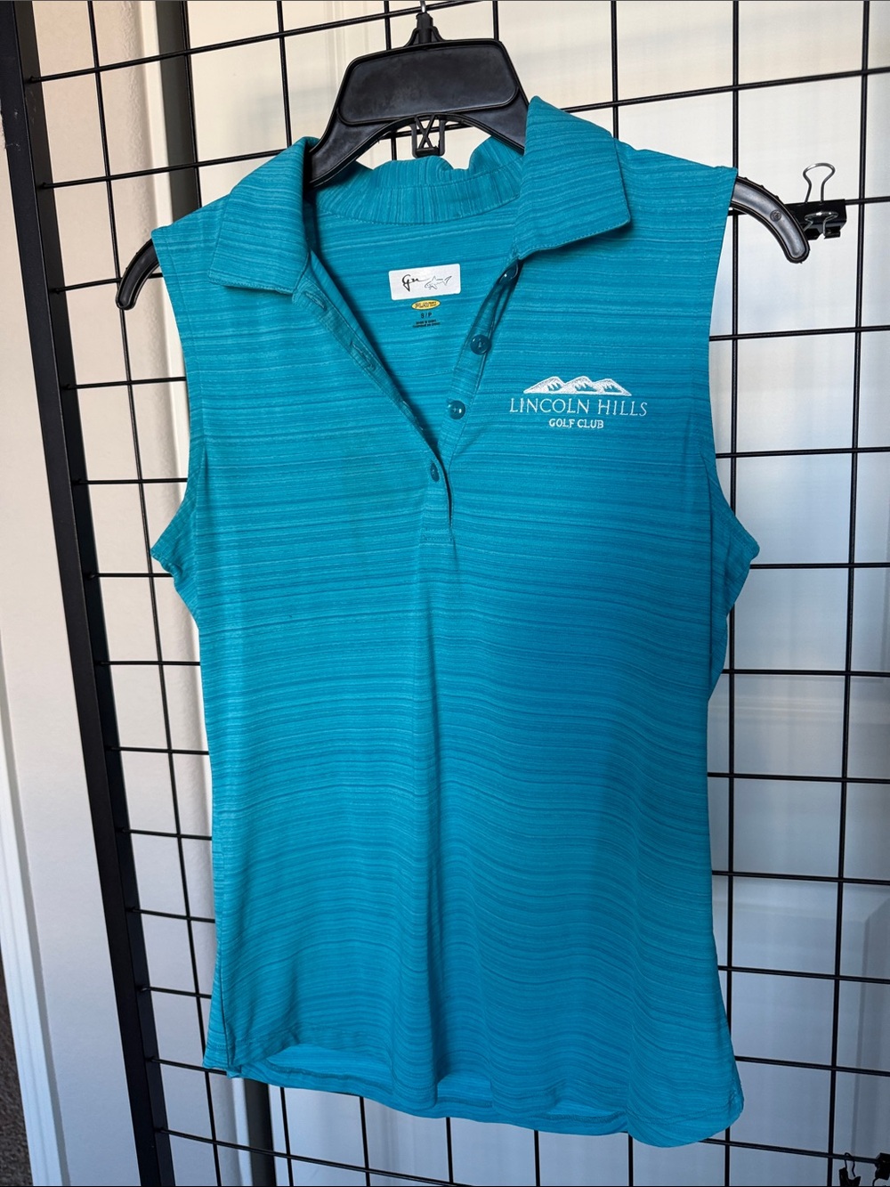 Greg Norman Collection Teal Sleeveless Polo Rashguard